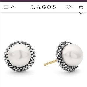 Lagos Luna Caviar Pearl Earrings